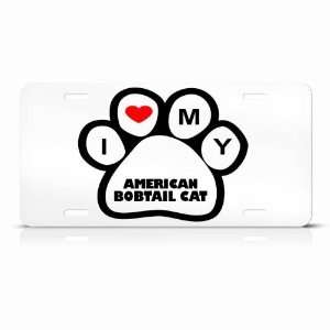  American Bobtail Cats White Novelty Animal Metal License 