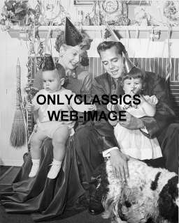 1954 LUCY & DESI ARNAZ FAMILY & DOG AT HOME PARTY PHOTO  