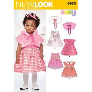  New Look Sewing Pattern 6925 Babies Dresses, Size A (NB S 