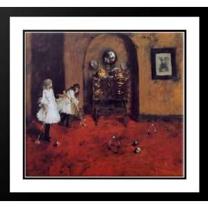  Children Playing Parlor Croquet (sketch) 20x20 Framed and 