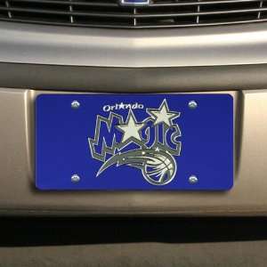  Orlando Magic Royal Blue Mirrored License Plate Sports 