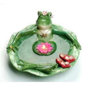    Frogalina Porcelain Frog Floating Candle Bath