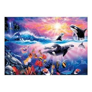  Master Pieces Orca Sunset 1000 Piece Jigsaw Puzzle Toys 