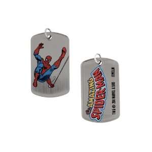  Swinging Kick Spider Man Double Sided Dog Tag Necklace 
