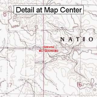  USGS Topographic Quadrangle Map   Oelrichs, South Dakota 