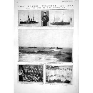   1915 SHIP FORMIDABLE LOXLEY EMDEN FRENCH HUNTER MONRO