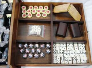 History Channel Wood Box Civil War Chess Set Checker Backgammon 