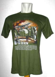 75 BMW Motorcycle World War Army Women Men Cotton Tee T Shirts T 
