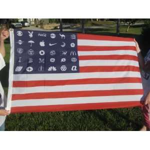   American Flag Protest Banner 5x3 ANONYMOUS 