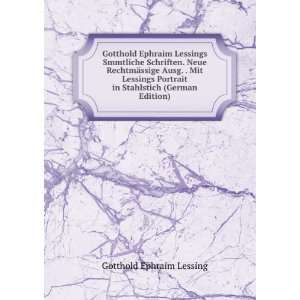   (German Edition) (9785876719713) Gotthold Ephraim Lessing Books
