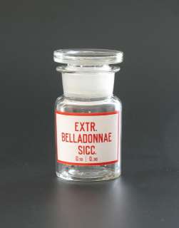 ANCIENT DRUGSTORE EXTR BELLADONAE SICC. OPIUM BOTTLE *  