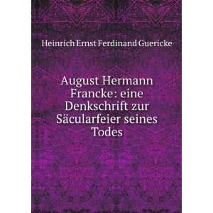  August Hermann Francke eine Denkschrift zur SÃ 