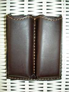 LEATHER DOUBLE MAGAZINE MAG POUCH 4 HI POINT 380  
