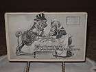VINTAGE COMIC POSTCARD DOG FIRE HYDRANT GETTING EVEN  