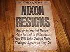 nixon resigns newspaper  