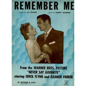   Sheet Music from Never Say Goodby with Errol Flynn, Eleanor Parker