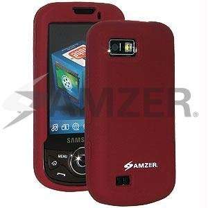  Amzer Silicone Skin Jelly Case   Maroon Red Cell Phones 