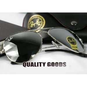   Silver Mirrored Aviator Sunglasses RB3025 58mm 