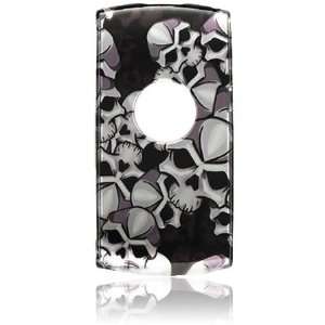  Sony Ericsson Vivaz Graphic Case   Black Skull Cell 