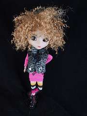 Blonde Afro Short Curly Wig for Pullip Dal 1/3 Dolls  
