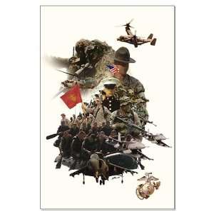  USMC Honors Military Large Poster by  Everything 