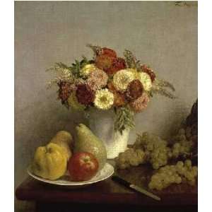 Flowers and Fruit Cuisine by Henri Fantin Latour. Size 8 