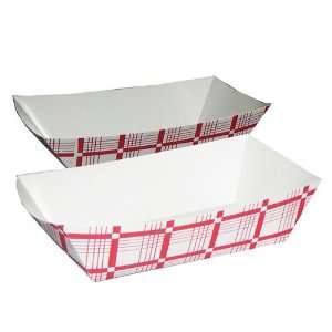  Gold Medal 9102 Medium Red & White Paper Food Tray 