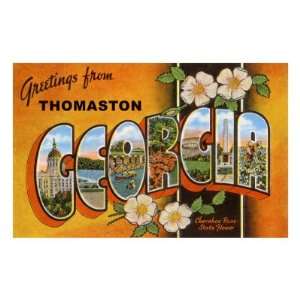  Greetings from Thomaston, Georgia Premium Poster Print 