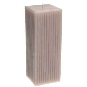 Tag Licardo 8 Inch Block Candle, Taupe
