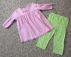 Patsy Aiken Chez Ami girls 2pc pink lime outfit sz 2T m