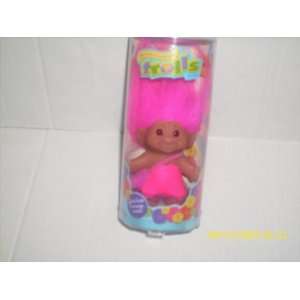  Small Good Luck Troll with Message Pink Toys & Games