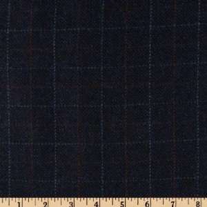  58 Wide Medium Weight Worsted Wool Suiting Blue Fabric 