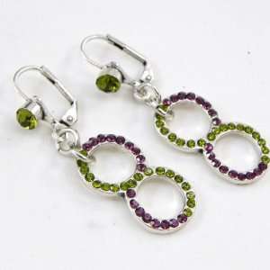  french touch loops Sissi purple green. Jewelry