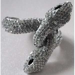 Angelina Jolie Asprey Snake Bracelet Filled with Diamonds Silver 