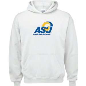 Angelo State Rams White Youth Logo Hooded Sweatshirt