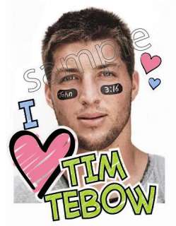 LOVE TIM TEBOW T SHIRT DENVER BRONCOS ANY SIZE/STYLE  