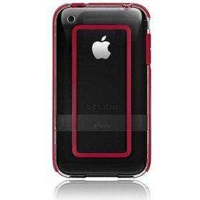 BELKIN BodyGuard Halo Case for iPhone 3G 3GS Clear Red  