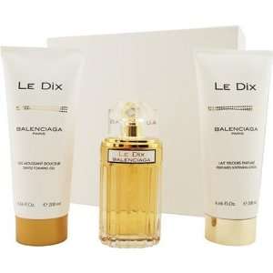 Le Dix By Balenciaga For Women, Set edt Spray, 3.4 Ounce Bottle & Body 