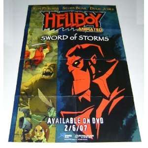 36 by 24 Hellboy Animated Cartoon Movie Sword of Storms Dark Horse 
