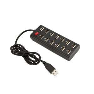 USB 2.0 High Speed 13 Ports Black HUB