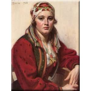  Ols Maria 12x16 Streched Canvas Art by Zorn, Anders