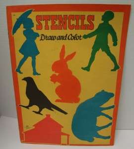   STENCILS DRAW AND COLOR BOOK # 382 SAALFIELD PUB CO AKRON OHIO  