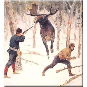   Hunt 27x30 Streched Canvas Art by Remington, Frederic