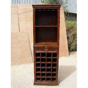  Solid Wood Wine Storage Bar Liquor Cabinet Curio Corner 