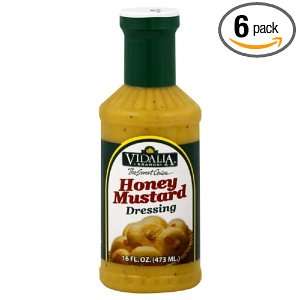 Vidalia Brand Sweet Onion Honey Mustard Dressing, 16 Ounce (Pack of 6 