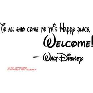   happy place, welcome cute Wall art Wall sayings quote 
