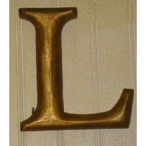   Twos Company Initial L Letter Antique Style GOLD 