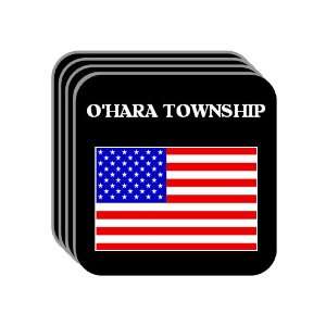  US Flag   OHara Township, Pennsylvania (PA) Set of 4 Mini 