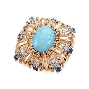  Carlo Viani® 14K Rose Gold Plated Silver Blue Turquoise 