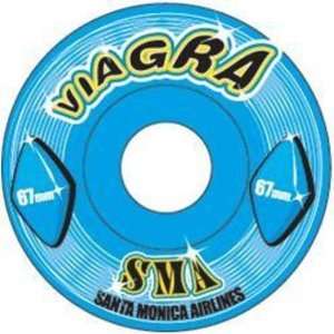  SMA Viagra Skateboard Wheels (Blue, 62mm) Sports 